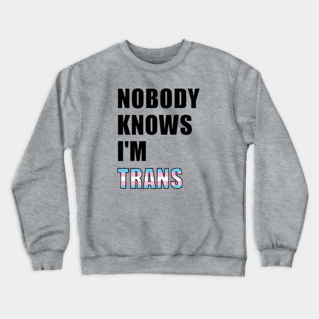 Nobody Knows- Trans Crewneck Sweatshirt by lantheman